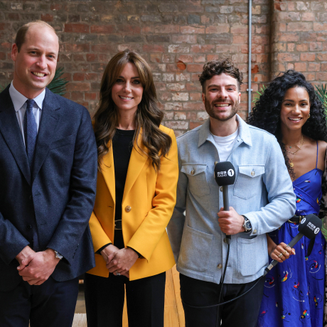 The Prince and Princess of Wales mark World Mental Health Day 2023 with Radio 1 DJs Jordan North, Vic Hope and Katie Thistleton