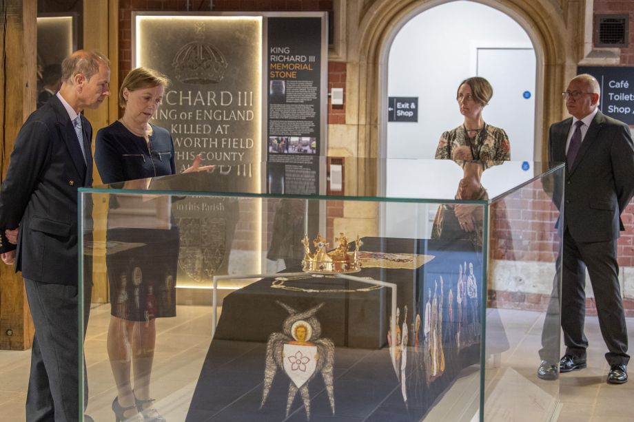 The Duke of Edinburgh visits The King Richard III Visitor Centre