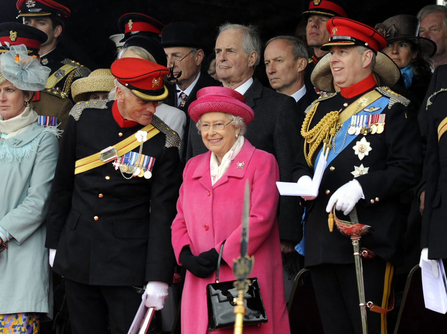 The Queen and The Duke of York attend The Royal Lancers amalgamation ceremony in 2015