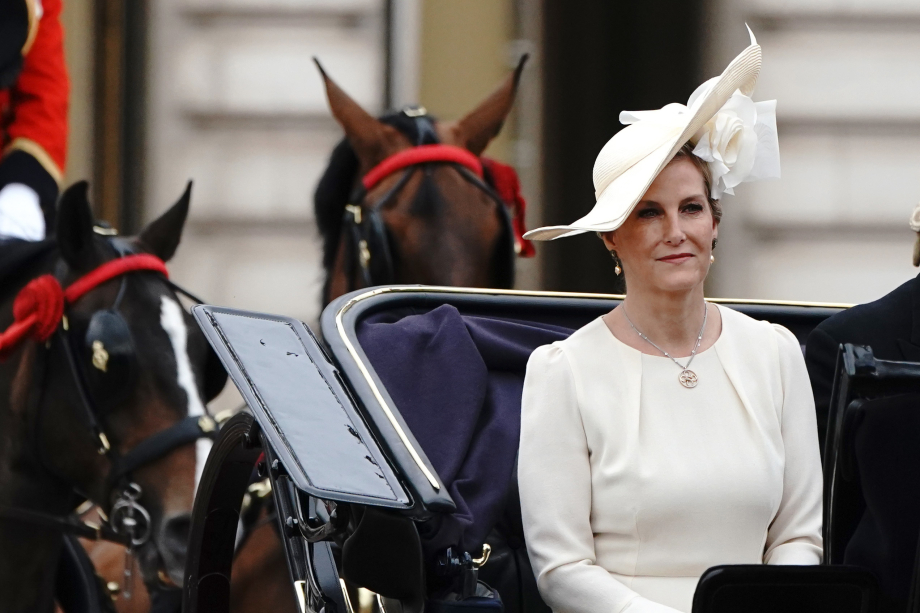 The Duchess of Edinburgh travels to the Trooping the Colour parade by carriage